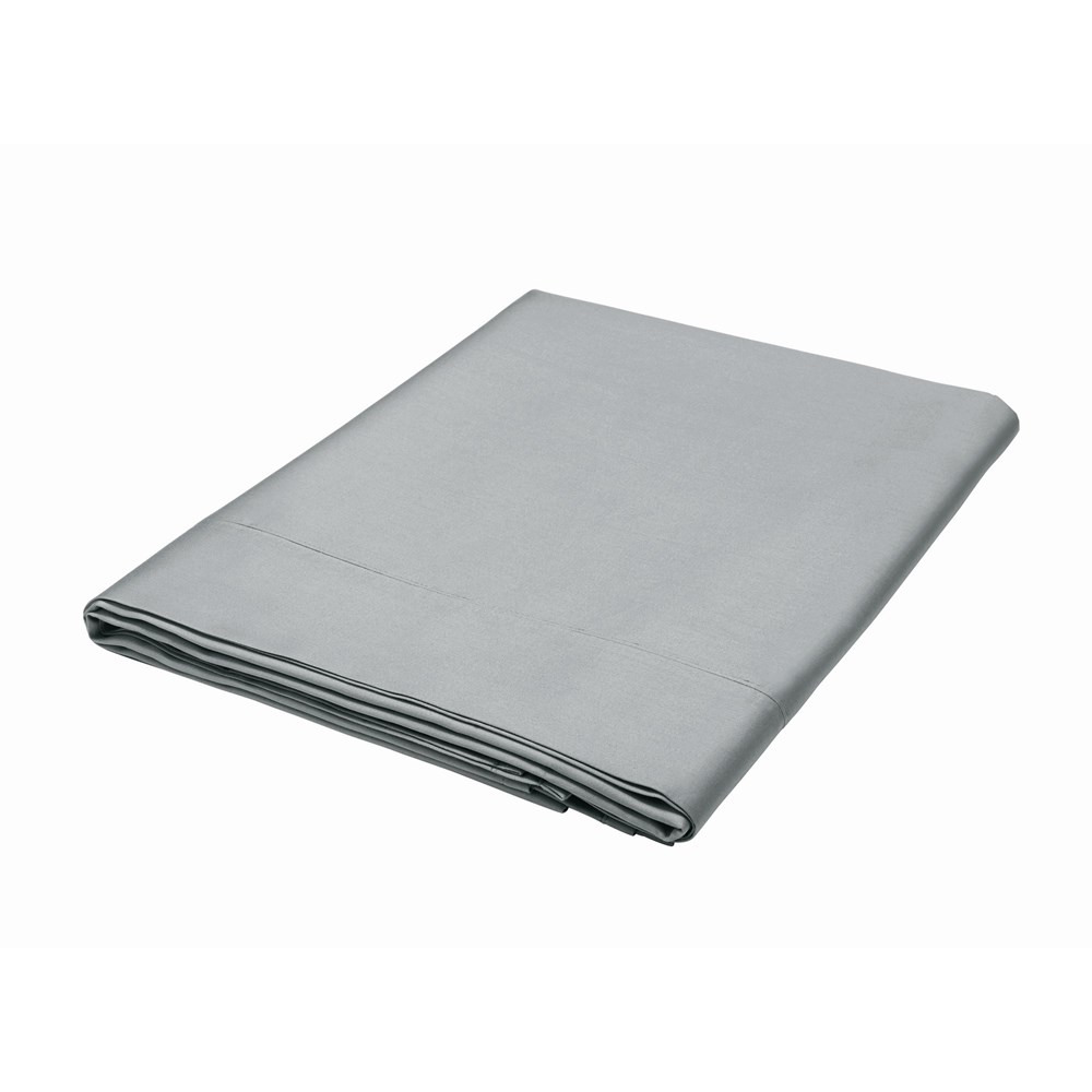 Plain Dye Flat Sheet By Bedeck of Belfast in Grey